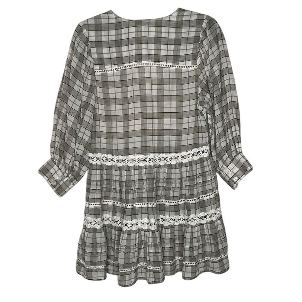 Free People Time Out Oversized Plaid Lace Tunic - Picture 10 of 11